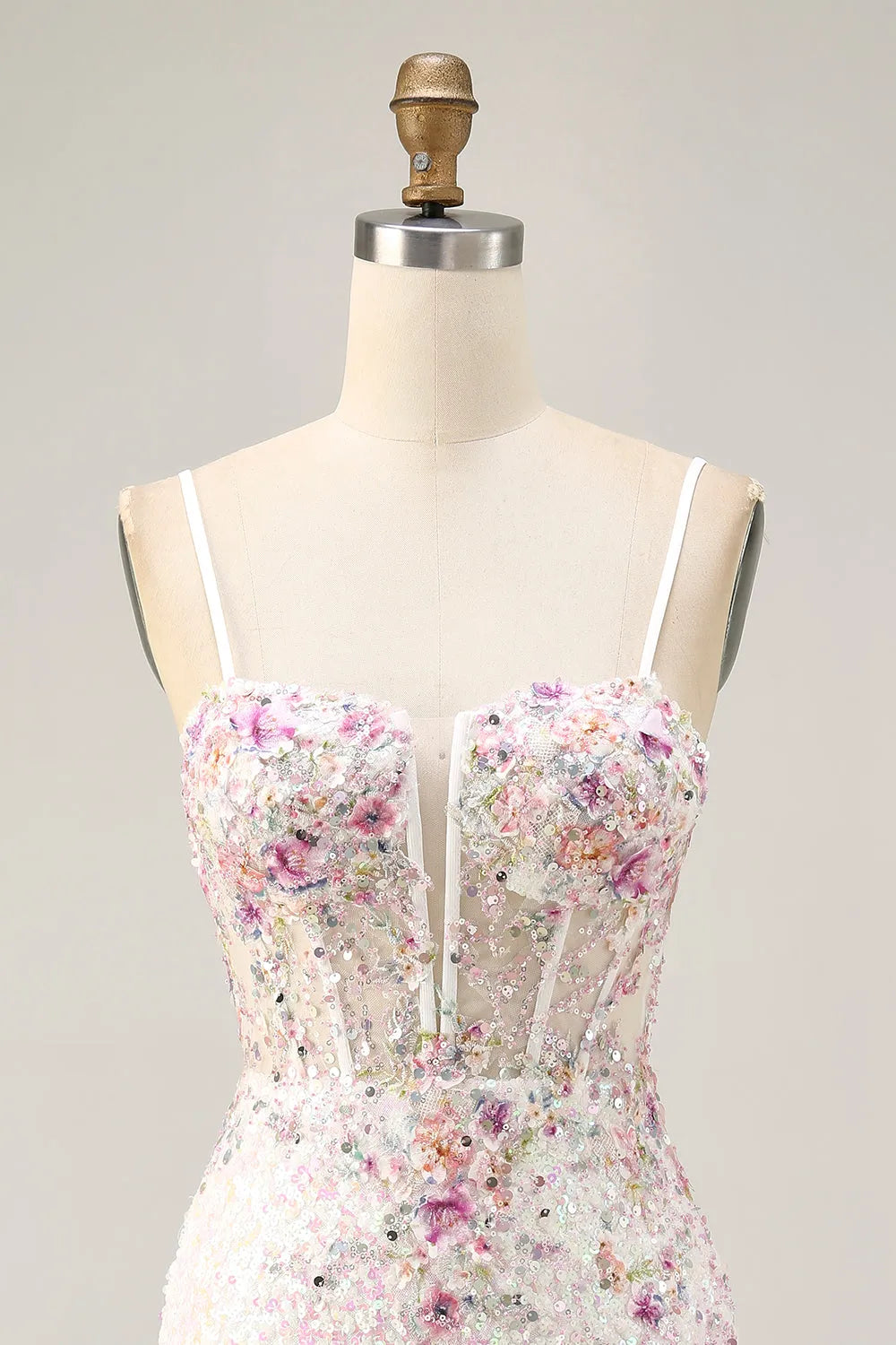 Black Floral Corset Tight Short Sparkly Sequins Homecoming Dress with Applique